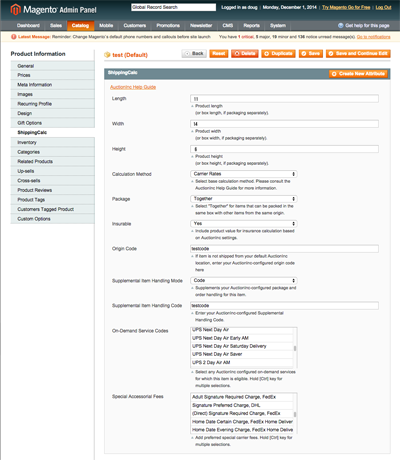 Set Specific AuctionInc Product Settings