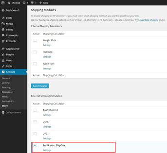 Enable AuctionInc ShippingCalc Module